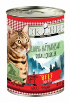 Dr.Chef Tahılsız Sığır Etli Yetişkin 415 gr Kedi Maması kullananlar yorumlar